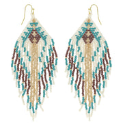 BEADED FRING EARRINGS