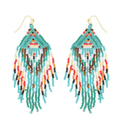 BEADED FRING EARRINGS