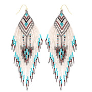 BEADED FRING EARRINGS