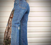 Vintage Quilted Panel Jeans