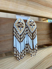 BEADED FRING EARRINGS