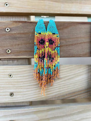 BEADED FRING EARRINGS