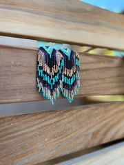 BEADED FRING EARRINGS