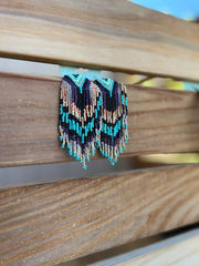 BEADED FRING EARRINGS- RESTOCK