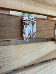 BEADED FRING EARRINGS