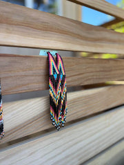 BEADED FRING EARRINGS