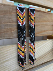 BEADED FRING EARRINGS