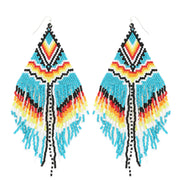 BEADED FRING EARRINGS