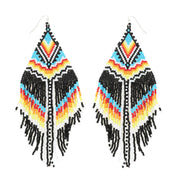 BEADED FRING EARRINGS
