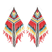 BEADED FRING EARRINGS