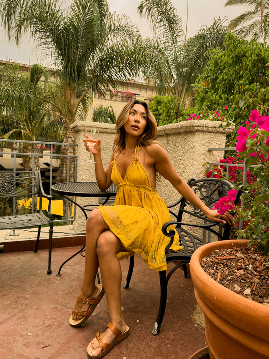 Golden Hour Mini Dress- Marigold