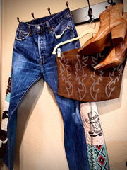 Vintage Quilted Panel Jeans
