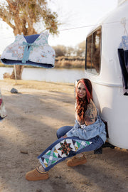 Vintage Quilted Panel Jeans