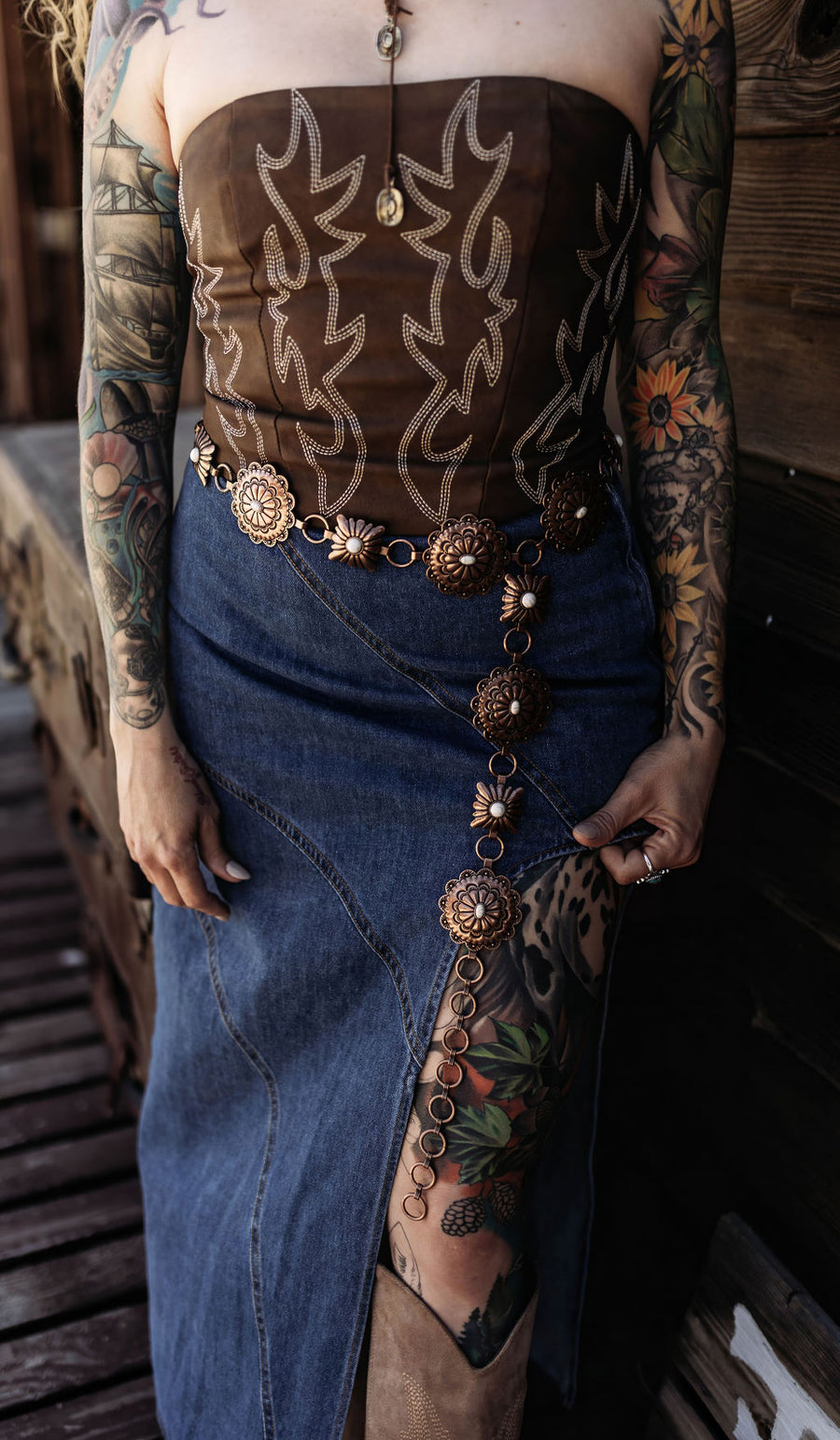 Cammie Denim Maxi Skirt