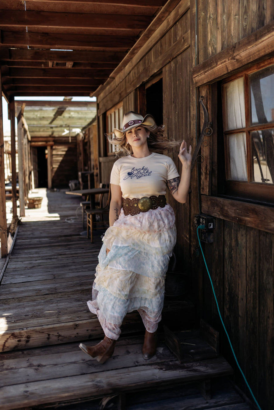 Whiskey Ruffle Tiered Maxi Skirt