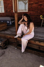 Backroad Baby Denim Jumpsuit - Pink