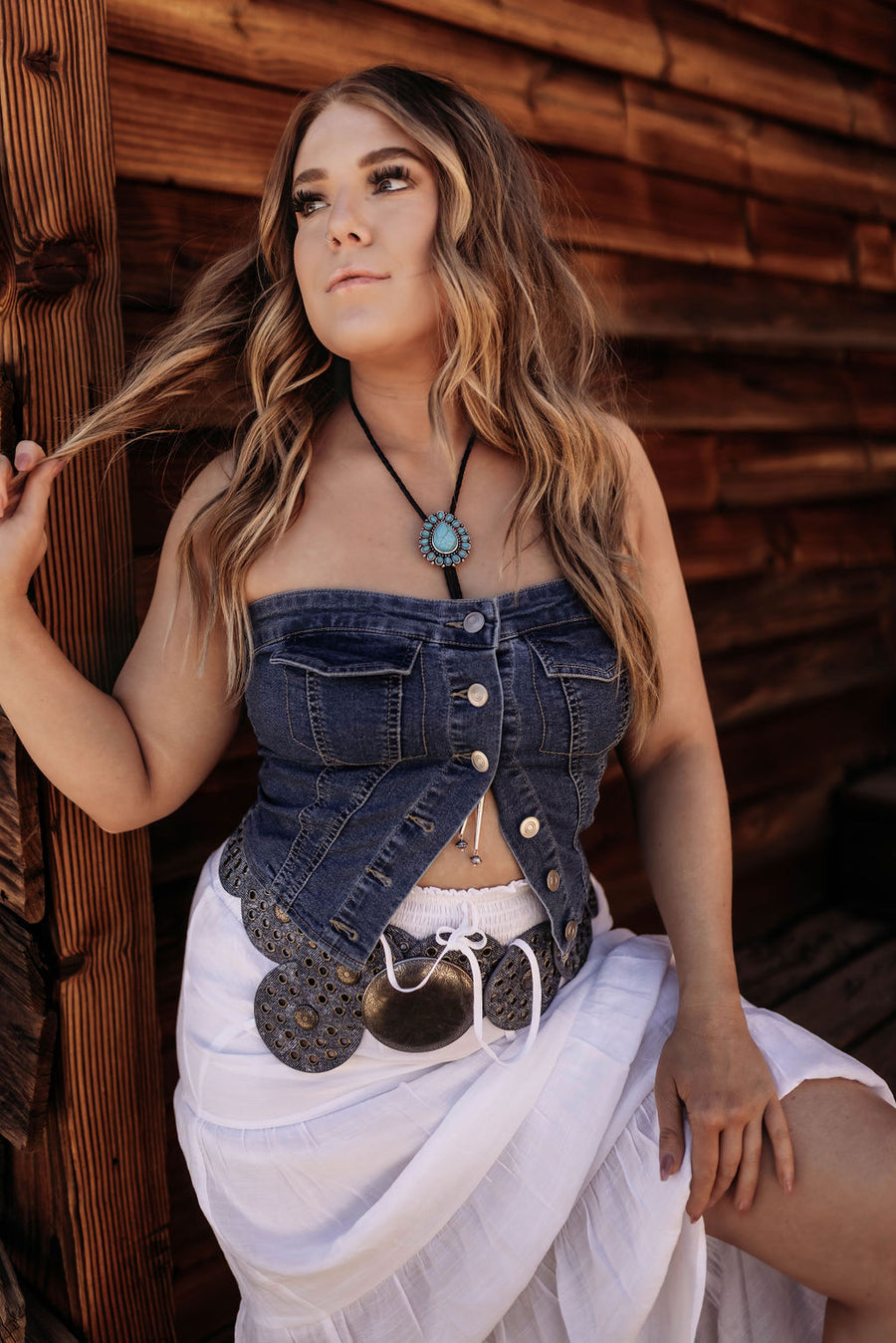 Beautiful Disaster Denim Bustier -