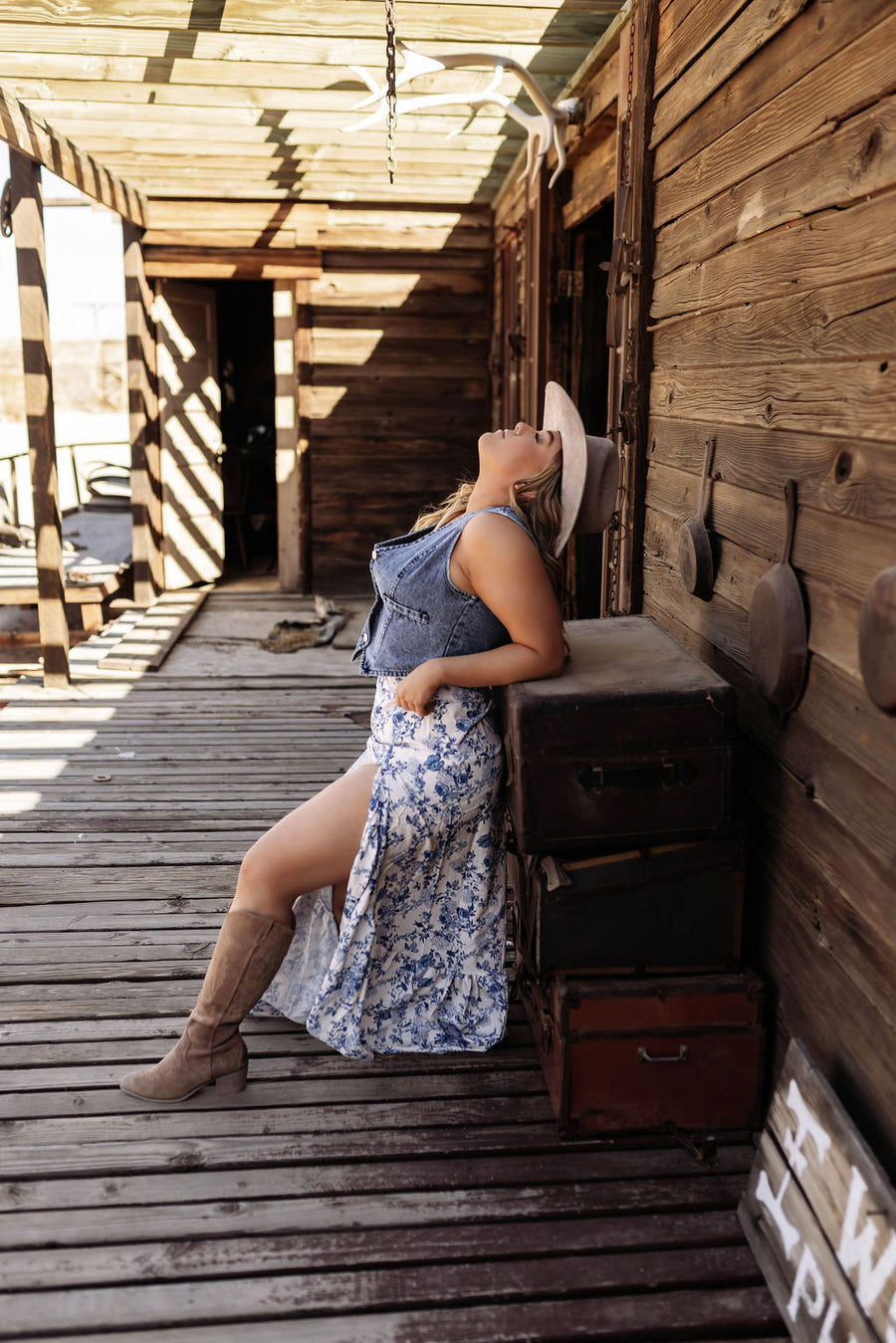The Rebel Rose Maxi Skirt _ Blue