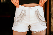 DIAMONDS ARE FOREVER DENIM SHORTS