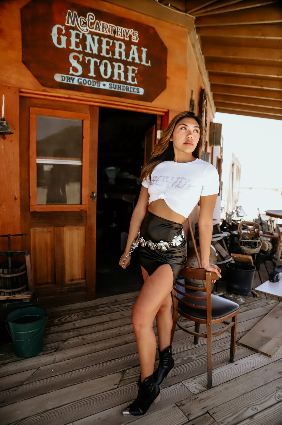 Bad Habit Vegan Leather Mini Skirt - Black