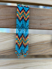 BEADED FRING EARRINGS