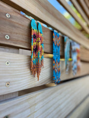 BEADED FRING EARRINGS