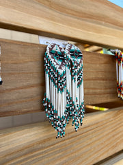 BEADED FRING EARRINGS- RESTOCK