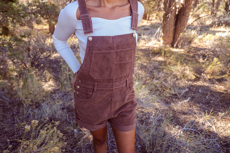 We The Free Ziggy Cord Shortalls - FP DUPES
