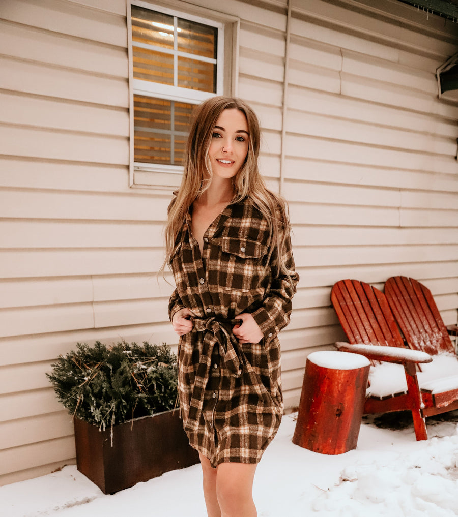 CAMERON CORDUROY / FLANNEL SHIRT DRESS