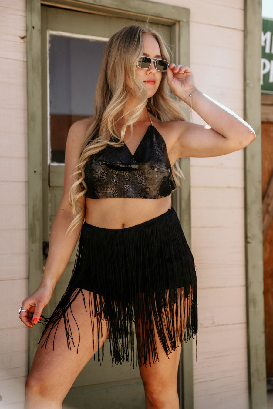 VEGAS NIGHTS HALTER TOP