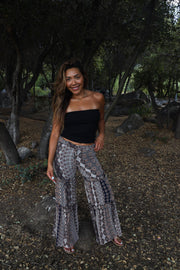 Boho Print Wide Leg  Pants