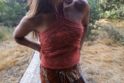 Cayenne Pepper Crochet  Halter Top