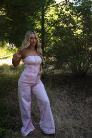 Pretty In Pink Denim Jumpsuit