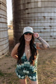 Cottage Core Quilted  Romper