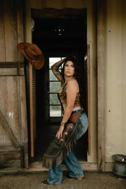 The Tannery  Cowhide Bustier
