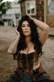The Tannery  Cowhide Bustier