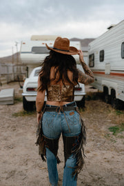 The Tannery  Cowhide Bustier