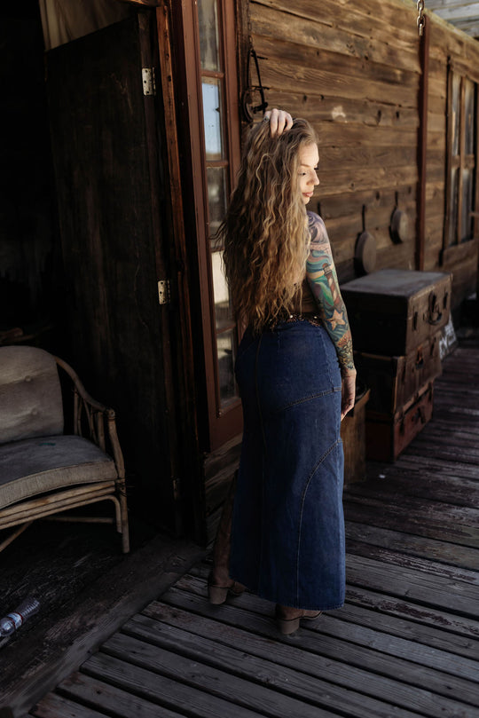 Cammie Denim Maxi Skirt