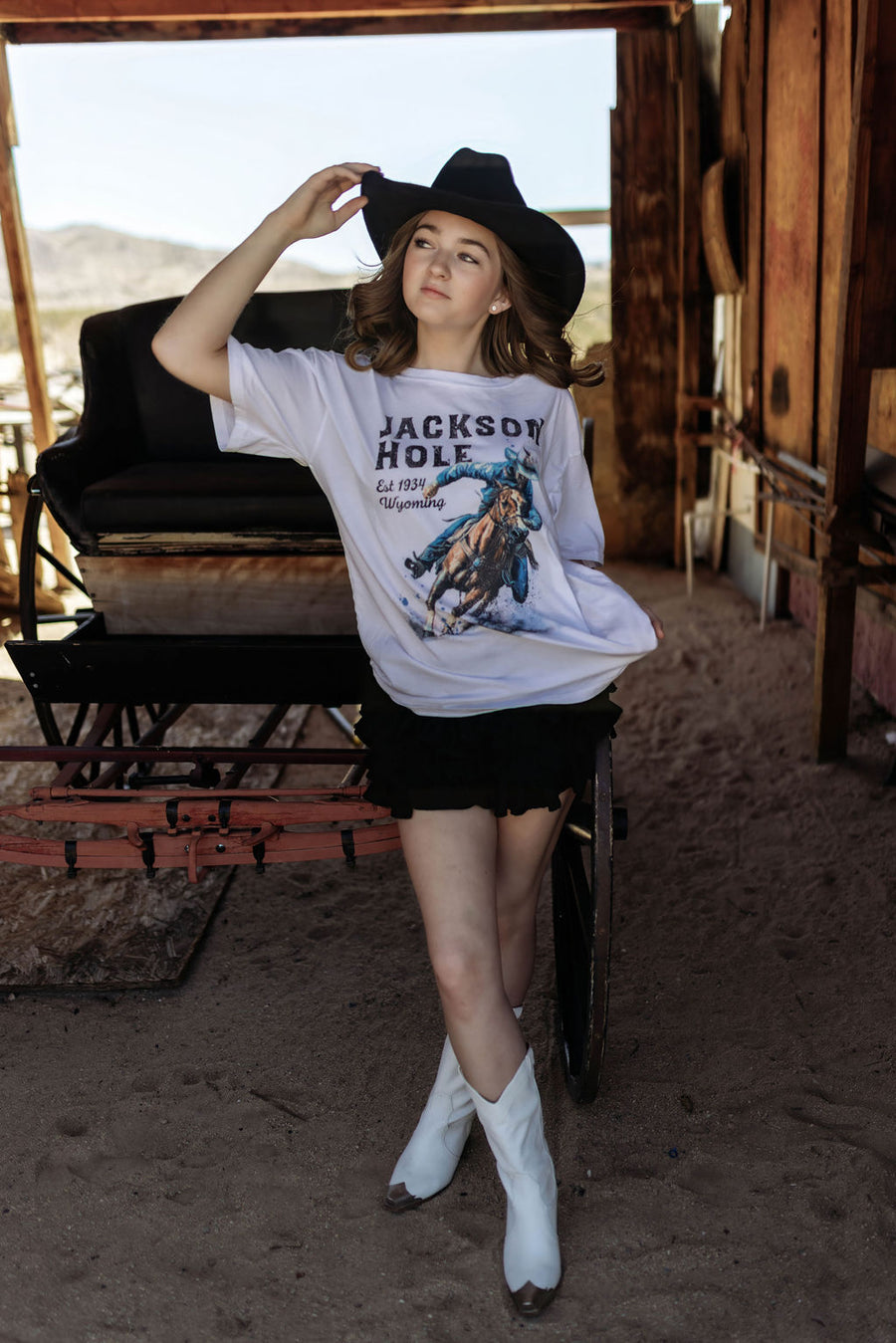 Cami White Oversized  Graphic Tee