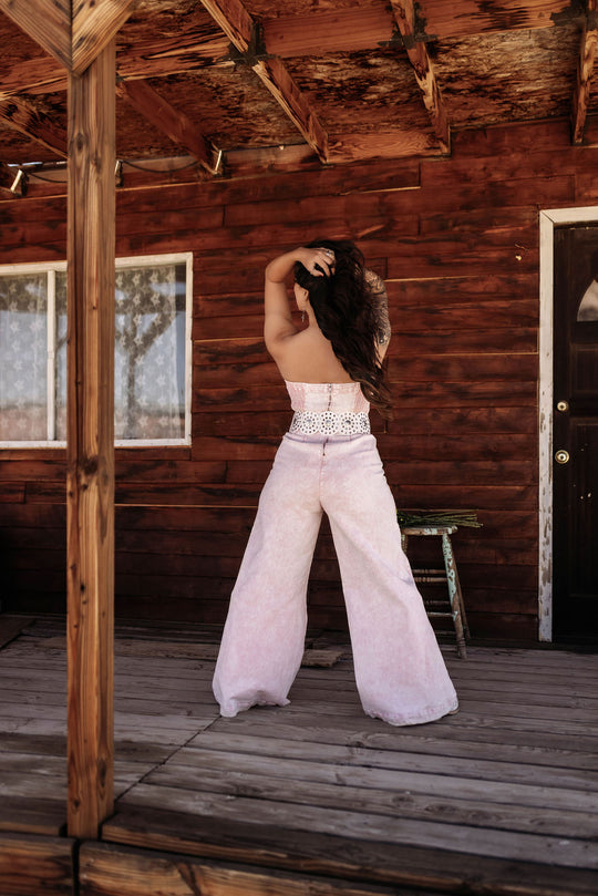 Backroad Baby Denim Jumpsuit - Pink
