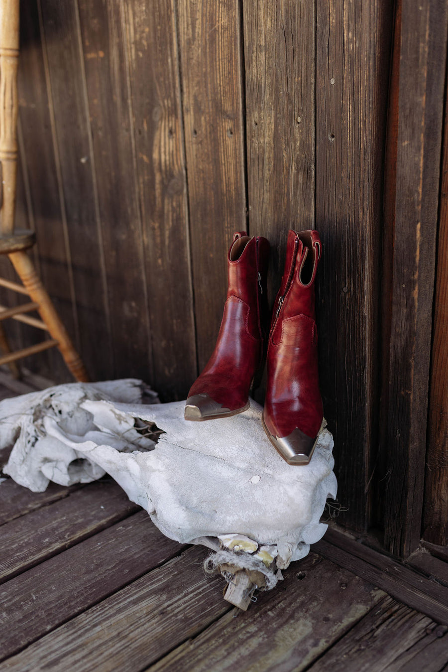 BRAYDEN  METAL TOE TIP WESTERN BOOTIES- FP DUPE