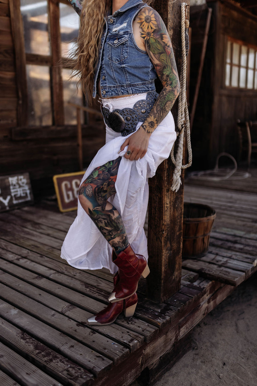 Backroad Halo  Maxi Skirt - White