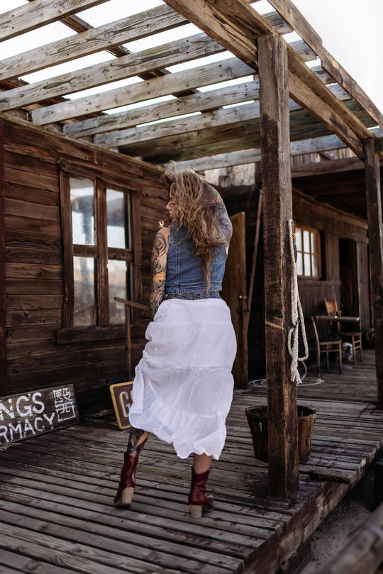 Zoe Distressed Denim Vest