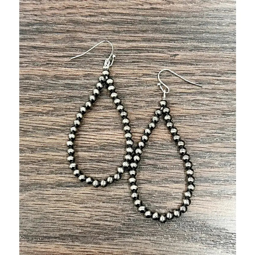 Navajo Pearl  Tear Drop Earrings