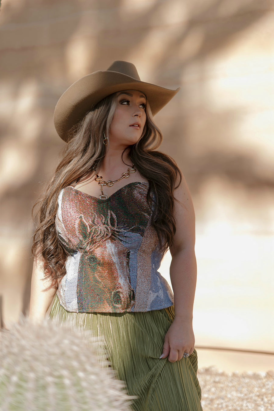 Heirloom Wild Horses Tapestry Bustier