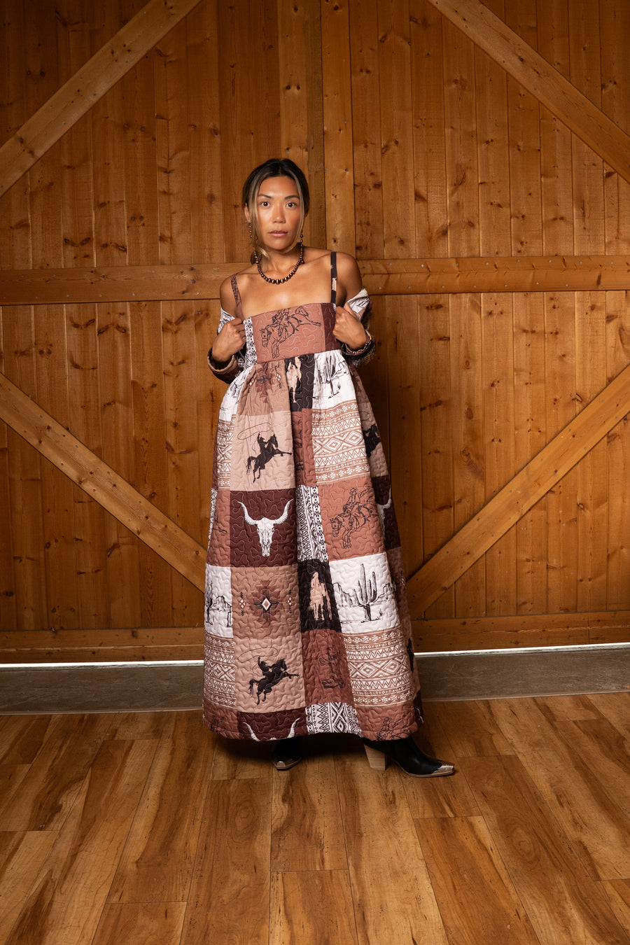 Sable Maxi  Puff  Dress + Jacket Set - Ranch Story