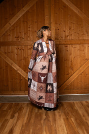 Sable Maxi  Puff  Dress + Jacket Set - Ranch Story