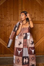 Sable Maxi  Puff  Dress + Jacket Set - Ranch Story