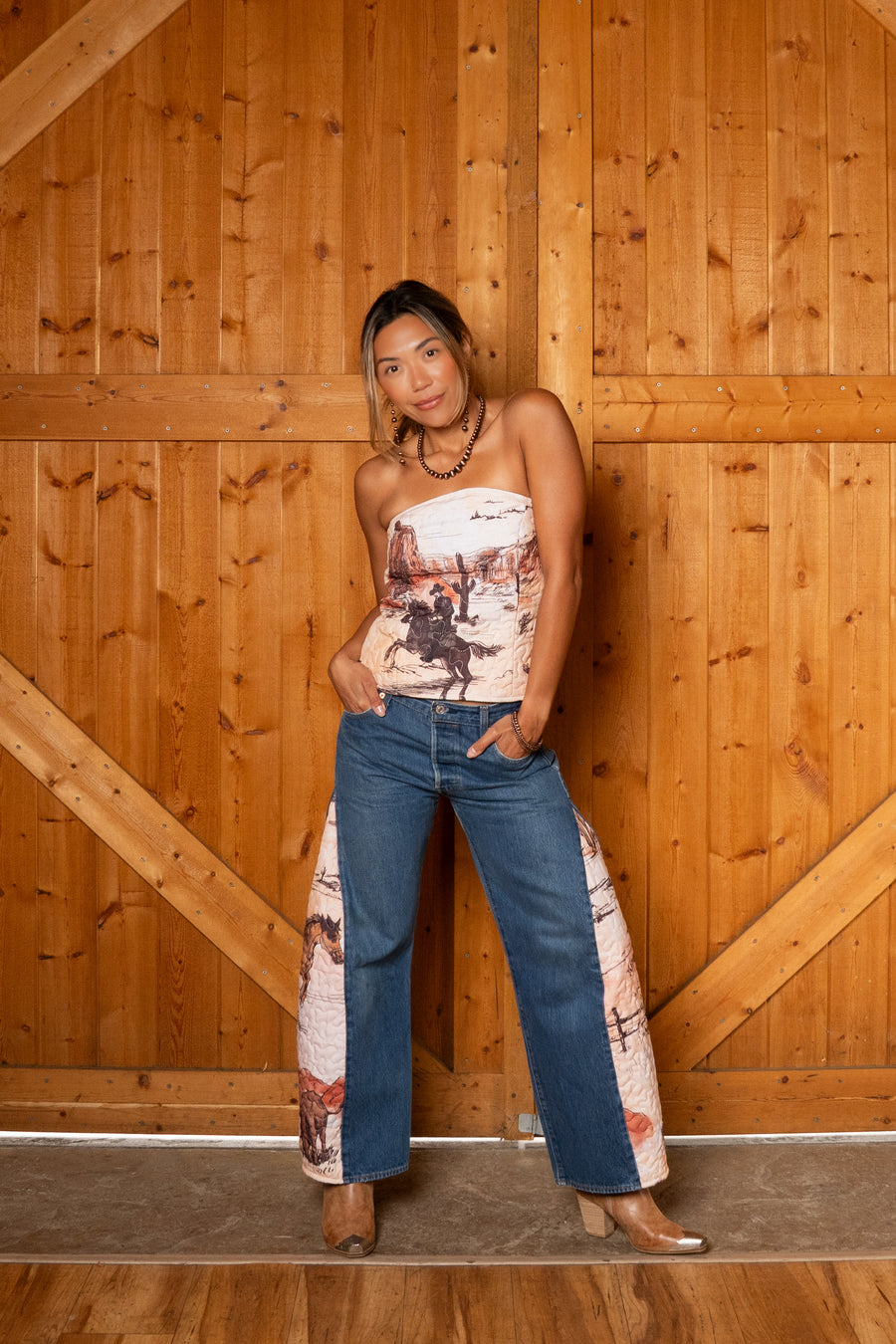 Cowboy Couture Inlay Jeans - Desert Story