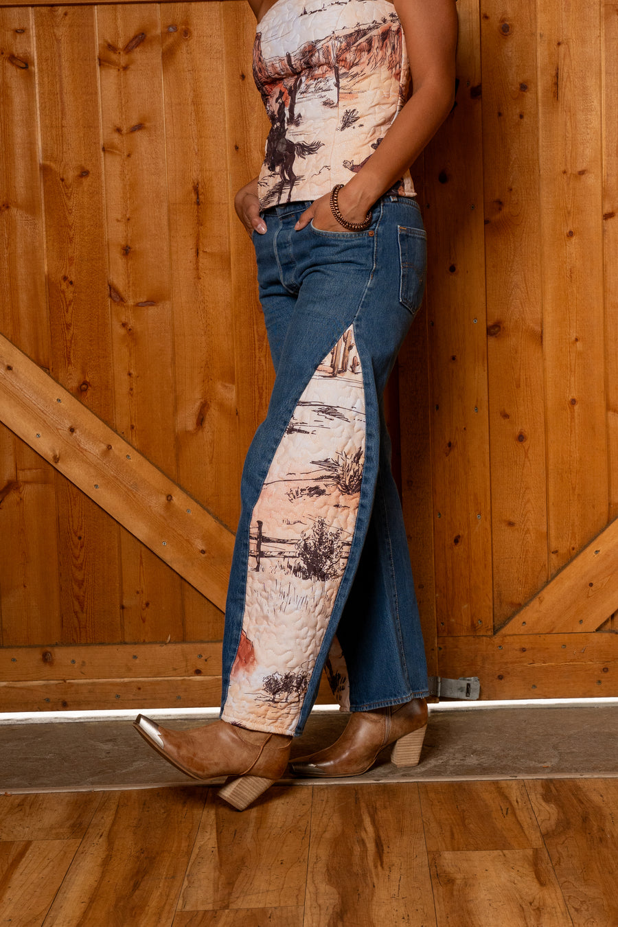 Cowboy Couture Inlay Jeans - Desert Story
